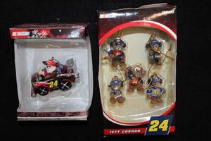 lot 1724 image: Lot of (2) #24 Jeff Gordon NASCAR Collectible Ornament Sets (in original packaging)