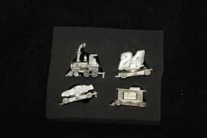 lot 1727 image: #24 Jeff Gordon Pewter Train Set 4-pack