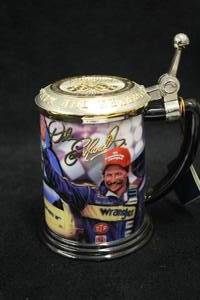 lot 1754 image: The Franklin Mint 1986 Earnhardt On Top The Legend Lives On Series Commemorative Tankard with Certificate of Authenticity