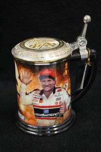 lot 1755 image: The Franklin Mint 1991 Earnhardt Triumphant The Legend Lives On Series Commemorative Tankard with Certificate of Authenticity