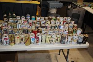 lot 1831 image: Lot of (84) Vintage Beer Cans and Bottles - Moosehead, Heineken, Olympia, Coors, Hamms, Old Milwaukee, Schlitz and more