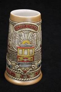 lot 1787 image: Ceramarte (Brazil) Limited Edition Budweiser San Francisco Collectors Beer Tankard 7-12
