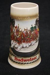 lot 1791 image: Staffel Stoneware (W. Germany) Budweiser Clydesdales Collectors Beer Tankard 7
