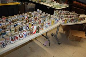 lot 1834 image: Lot of (145) Vintage Beer Cans - Pabst Blue Ribbon, Hi Brau, Schlitz, Olympia, Hamms, Coors Light and more