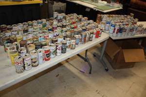 lot 1836 image: Lot of (169) Vintage Beer Cans - Iron City Beer Super Bowl Champs, Falstaff, Schlitz, Great Falls, Leinenkugels, Schlitz Tall Boy, Grain Belt and more
