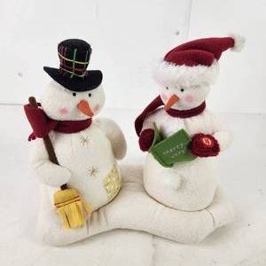 2003 Hallmark Jingle Pals Snowmen Couple DISPLAY ONLY Good Condition