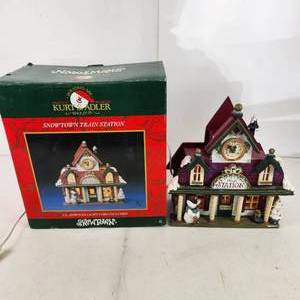 Kurt S. Adler Snowtown Train Station North Pole Good Conditon