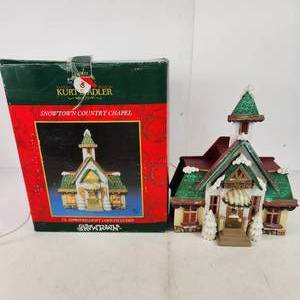 Kurt S. Adler Snow Country Chapel With Original Box Includes Cord