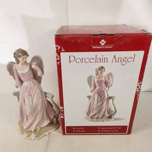 Members Only Porcelain Angel Pink Dress Collectable Approximately 12 Tall