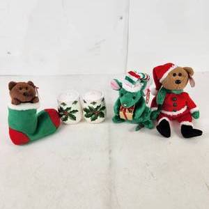 Christmas Salt And Pepper Shakers Holy And Three Christmas ty Two Bears And One Mouse