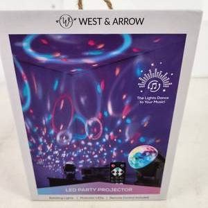 West & Arrow LED Party Projector Rotating Lights Multicolor LED Remote Control NEW