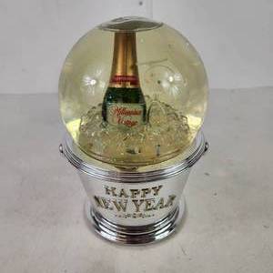 Mr. Christmas Happy New Year Musical Snow Globe Plays Auld Lang Syne