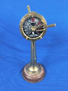 lot 163 image: 17 Nautical Double Face Bell Ship Telegraph Brass ChadBurns Liverpool & London