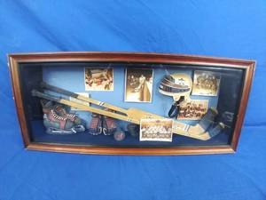 lot 184 image: Vintage USA Hockey Shadow Box 26x 26x 4.5 COA