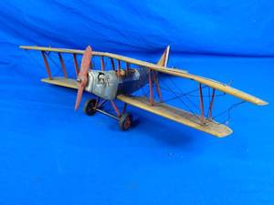 lot 239 image: Vintage Metal 26x 17 Model Prop Biplane Airplane