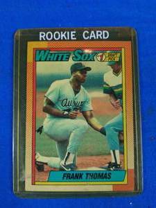 lot 262 image: Excellent Condition Frank Thomas Chicago White Sox Rookie Baseball Card 1990 MLB