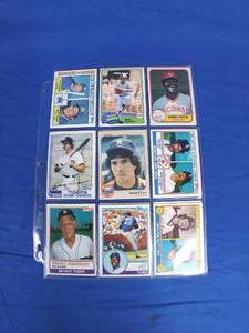 lot 256 image: Sheet of Vintage MLB Baseball Cards From the 1980s and 1990s Anderson, Niekro, Fingers, Etc. 
