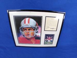 lot 264 image: Framed and Matted Steve Young San Francisco 49ers NFL Plaque #1528