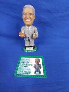 lot 267 image: Sid Hartman Bobblehead SGA Grey Suit Hot DogNotepad Star Tribune LEGENDARY SID with Commemorative Card