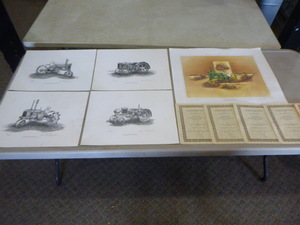 5 Numbered and Signed Tractor Prints by Edward C. Schaefer