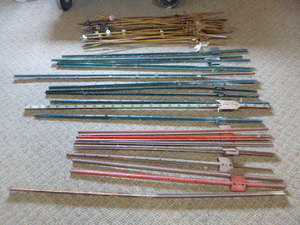 Lot of Metal Fence Posts