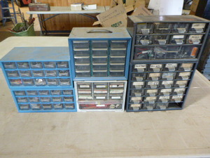6 Metal Parts Bins