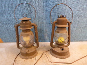 2 Vintage Dietz Electric Lanterns