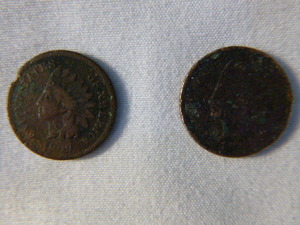 2 Indian Head Pennies