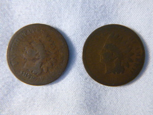 2 Indian Head Pennies