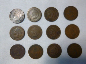 12 Indian Head Pennies