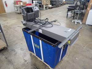 lot 1 image: SMART&nbspUX60 Smart Board Projector and Mounting Column  1280 x 800 Resolution and 2000 ANSI Lumens  Includes Cables, speakers and marker tray with 2 markers  Blue Bin not Included, will need large vehicle for loading (58 x 38)