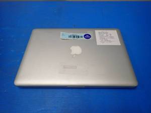 lot 24 image: Apple&nbspMacBookPro9,2 A1278 &nbspINTEL CORE I5-3210M 1.2 Ghz  4GB DDR3 SDRAM  500GB HD  13.3 screen with 1280 x 800 Resolution  Includes IOS and Charging Cable  Dent in Lid