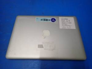 lot 26 image: Apple&nbspMacBookPro9,2 A1278 &nbspINTEL CORE I5-3210M 1.2 Ghz  4GB DDR3 SDRAM  500GB HD  13.3 screen with 1280 x 800 Resolution  Includes IOS and power cable &nbspfairly heavy wear, large but shallow dent, large scratc