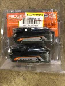 RIDGID 18V Compact Lithium-Ion Battery ( 2-Pack)   Customer Returns See Pictures