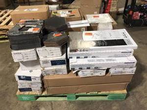 Pallet of Assorted Ceramic Flooring and Tiles Various Models and Conditions  Customer Returns See Pictures