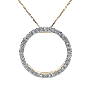 0.50 Carat Pav�Diamond Eternity Circle Pendant in 14k White Gold VIDEO
