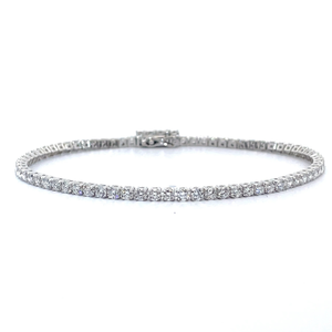 Classic 3.00 Carat Diamond Tennis Bracelet in 14k White Gold $3,750 Retail