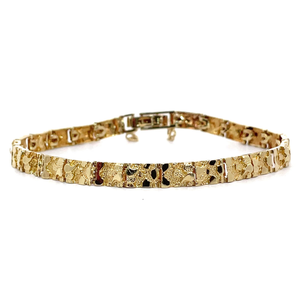 Rugged & Bright Shine Nugget Bracelet in 14k Yellow Gold (9.5 Grams) $2,475 Retail