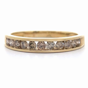 Fancy Brown Diamond 14 Eternity Channel Band