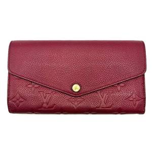 Louis Vuitton Bordeaux Monogram Empreinte Portefeuille Sarah Wallet - Authentic $850 Retail