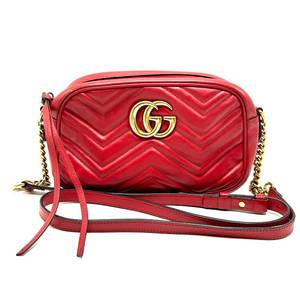 GUCCI Red Marmont Shoulder Bag - Authentic $1,200 Retail