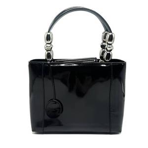 Christian Dior Black Maris Pearl Patent Leather Tote Bag - Authentic $950 Retail