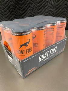 lot 2 image: GA 3 - Goat Fuel Sports Energy Drink Mango Passion Fruit 12 oz  12 pack