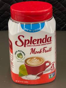 lot 33 image: 2 back - Splenda Zero Calorie Monk Fruit Sweetener 19oz