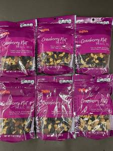 lot 35 image: CA 4 - HyVee Cranberry Nut Trail Mix, 6 packs, 7 oz each