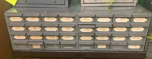 lot 117 image: 32 drawer organizer with inserts...