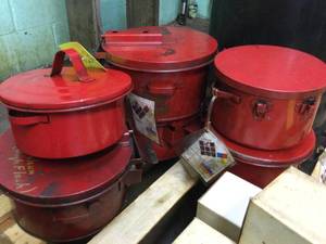 lot 216 image: (5) Assorted Oily  Hazardous Waste...