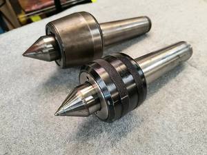 lot 317 image: (2) Morse Taper 5 Live Centers Cons...