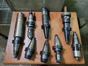 lot 327 image: (8) Assorted Cat 40 CNC tool Holder...