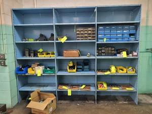 lot 358 image: Blue shelf section, contents NOT in...